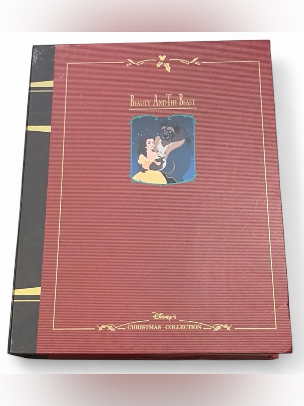 Disney Retired Beauty and the Beast Christmas Storybook Ornament Set Org Box